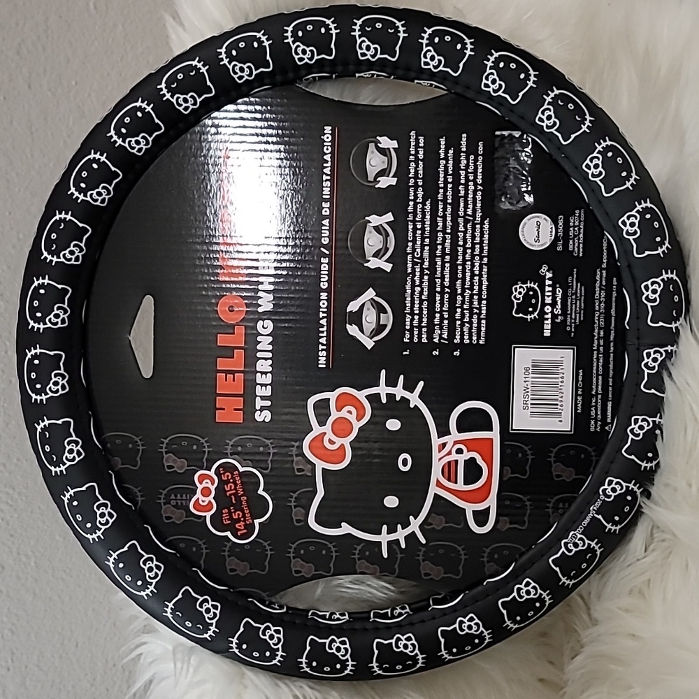 🖤Sanrio Hello Kitty Black and White Steering Wheel Cover🖤 - Picture 5 of 7